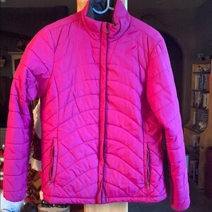 Women's Pink/Magenta Quilted Puffer Jacket